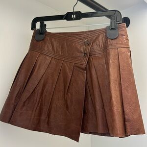 DVF leather mini skirt